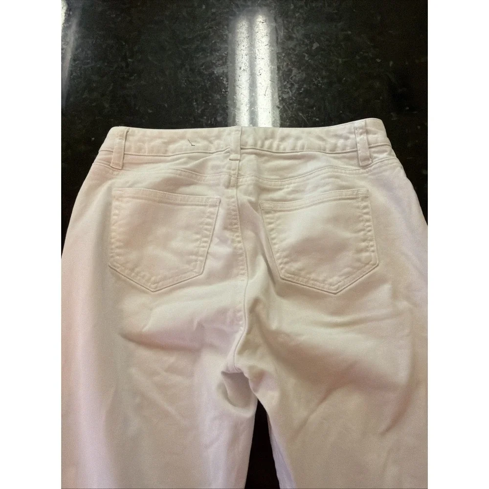 Lands End Womens White Jeans Bootcut Sz 4x31 Spring Pants Denim Summer Old Money - Picture 4 of 11